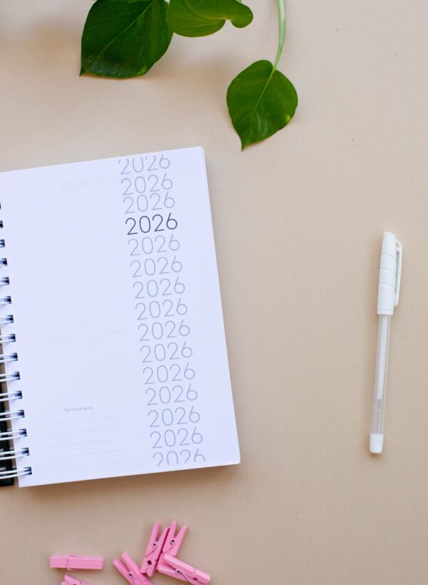 Combo Agenda Filomena Esencial Gris 2026