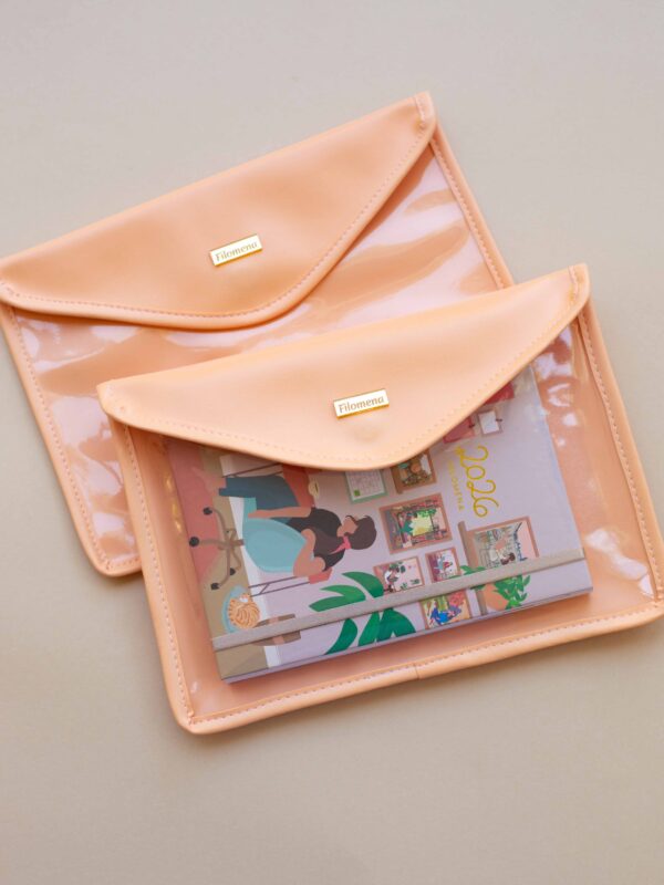 Estuche de cuerina (Salmón)
